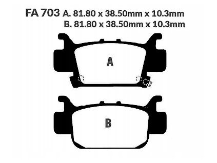 Brzdové destičky EBC FA703TT