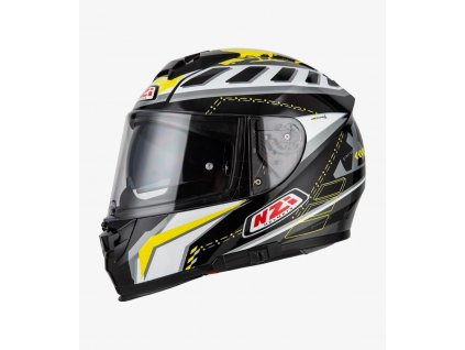 nzi eurus 2 project black white yellow matt full face helmet 150312a143