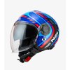 nzi ringway 2 duo connected blue red and blue matte open face helmet 15032a935