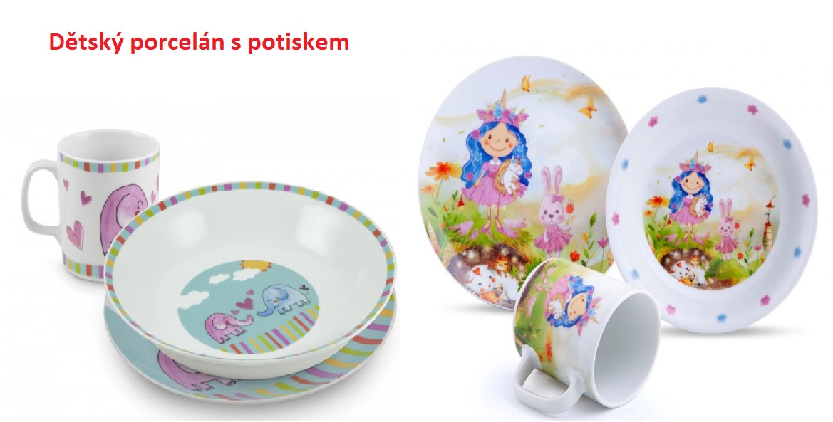 Dětský porcelán s potiskem