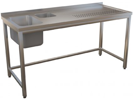 Výčepní stůl s dřezem, umývátkem a odkapem KSVKV nerez mmilenium
