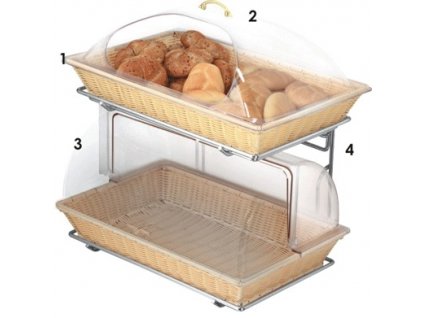 Stojan etážový 2x koš GN 1/1 a 1x poklop a rolltop