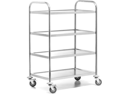 Servírovací vozík nerezový čtyřpatrový FORGAST FG01014 demont mmilenium