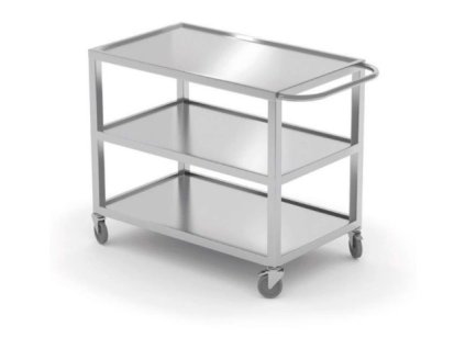 Svařovaný číšnický vozík z nerezové oceli se 3 policemi 80x50cm HENDI 810224 mmilenium