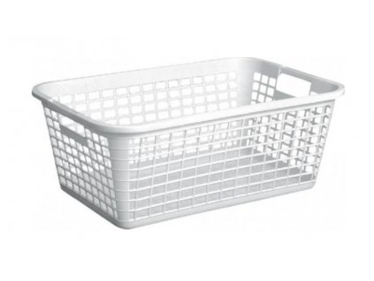 Koš na prádlo plast velký CZ bílý granit (sůl a pepř)