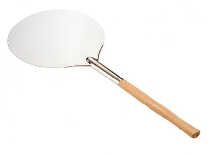 Lopata na pizzu nerez dřevo kulatá