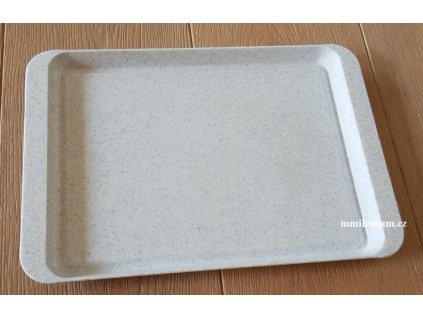 Podnos jídelní malý 32x22cm pro MŠ barva bílý granit