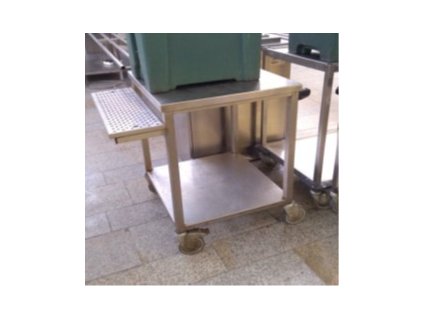 Stůl nerez KSPO pojízdný podstavec pod termos s odkapem 900x700x900mm