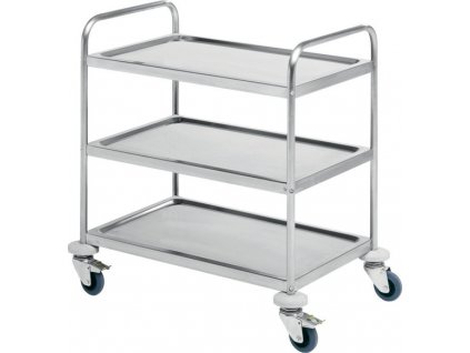 Servírovací vozík nerezový třípatrový demont