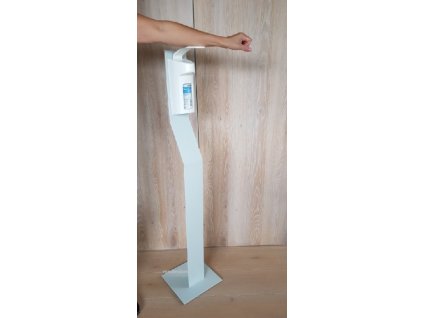 Hygienický dezinfekční stojan včetně dávkovače a informační plochy