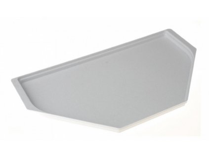 Podnos jídelní zkosený CZ bílý granit (sůl a pepř)