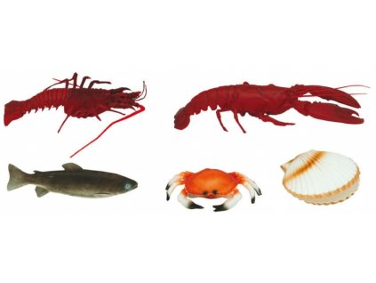 Řeznická potravinářská atrapa mořské plody a pstruh