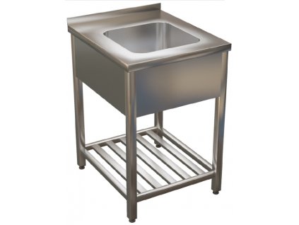 mmilenium.cz velkoobchodgastro.cz Dřez nerez KSVIR s lisovanou vanou a roštovou policí hloubka 600mm