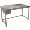 Nerez výčepní stůl s dřezem a odkapem KSVOV mmilenium