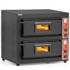 Profesionální dvoukomorová pec na pizzu 2x4x30 cm | FORGAST FG09551