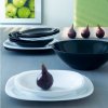 CARINE BÍLÁ/ČERNÁ jídelní talířová souprava 19d