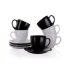Carine černá/bílá šálek s podšálkem 22cl.