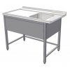 Stůl nerez vstupní k myčce se dřezem KSMD 1300x700