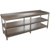 mmilenium.cz velkoobchodgastro.cz Stůl nerez s policemi dlouhý 6 nohou KSPPD hloubka 800mm