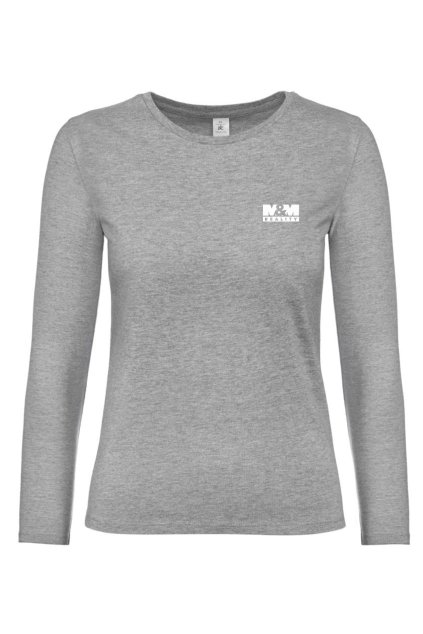 Tričko z těžké bavlny s dlouhým rukávem | dámské