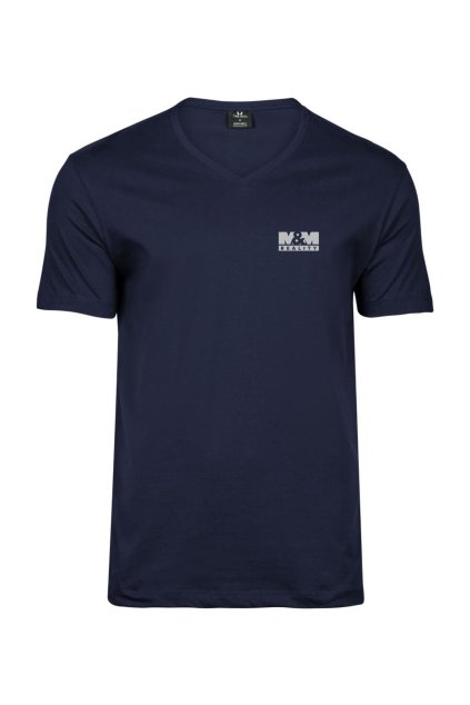 Tričko ze 100% bavlny s výstřihem do "V" | pánské