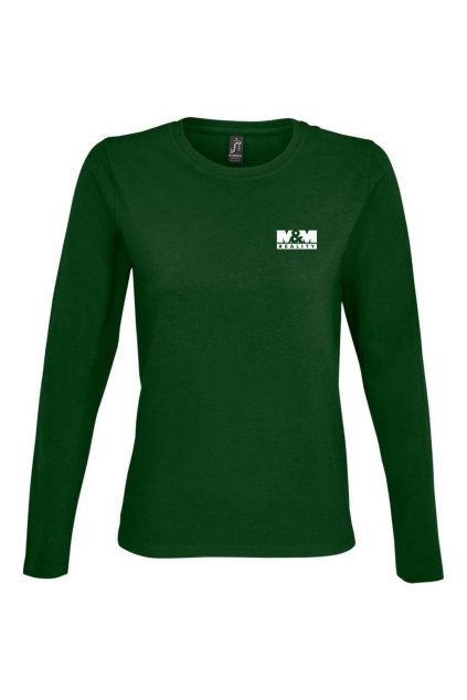 Tričko z těžké bavlny s dlouhým rukávem  | dámské