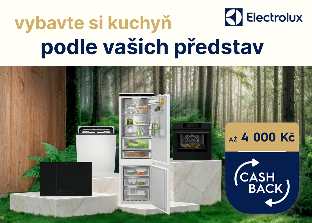 CASHBACK AŽ 4 000 KČ NA VYBRANÉ SPOTŘEBIČE ELECTROLUX