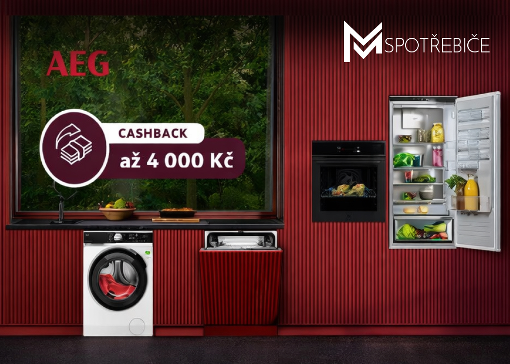 Vybrané spotřebiče AEG s cashbackem až 4 000 Kč