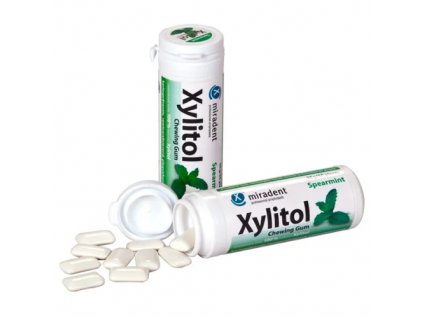 Miradent Xylitol žvýkačky Spearmint, 30g2