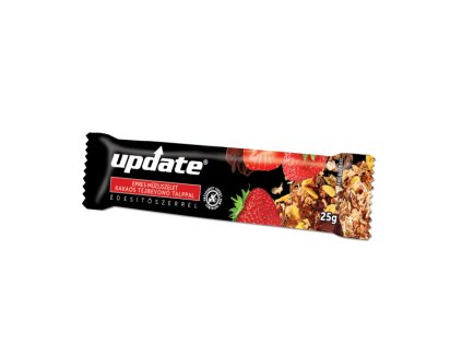 NORBI UPDATE MÜSLI TYČINKA S ČOKOLÁDOVOU POLEVOU JAHODA
