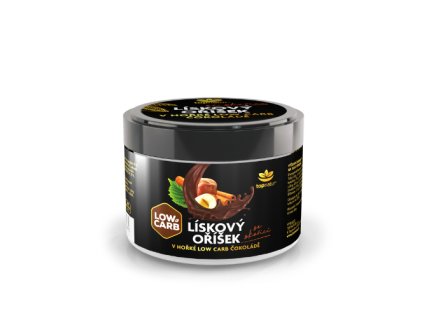 LOW CARB lískový oříšek v hořké čokoládě a skořici 200g