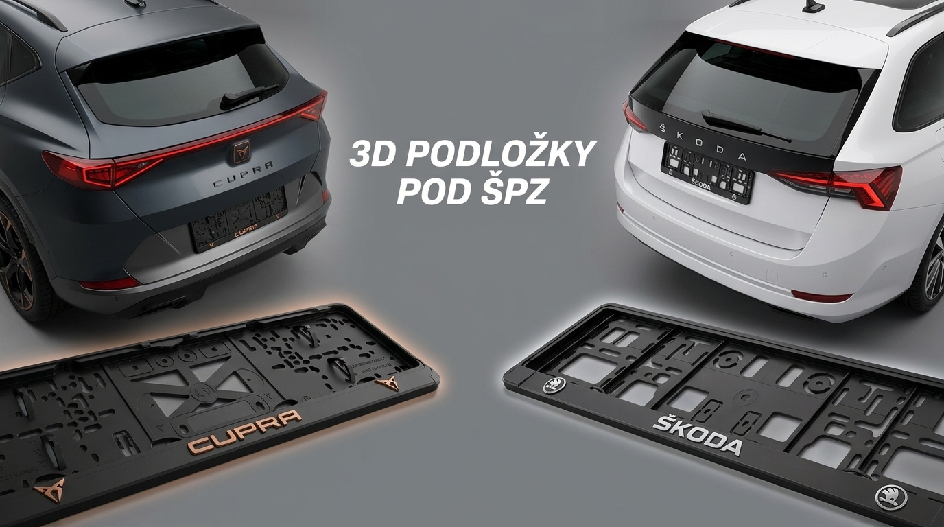 3D Podložka pod ŠPZ/EČV