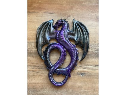 05. drak fialovo stříbrný 23x18cm