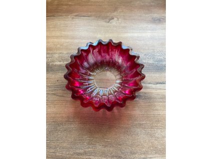 09. miska na šperky červená 14x14cm