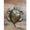 17. dekorace želva zlatá 9x17cm