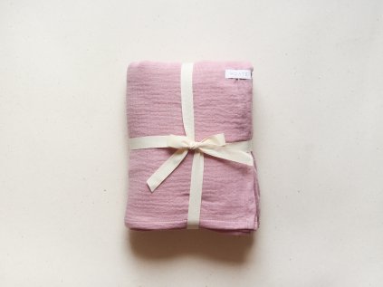 mušelínová deka starorůžová