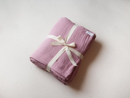 mušelínová deka 135/180 starorůžová