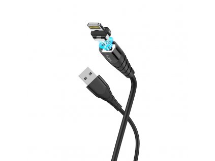 Magnetický kabel USB-A/Lightning pro iPhone a iPad - Hoco, X63 Racer Black