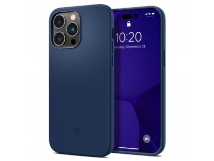 Ochranný kryt pro iPhone 14 Pro MAX - Spigen, Silicone Fit MagSafe Navy Blue