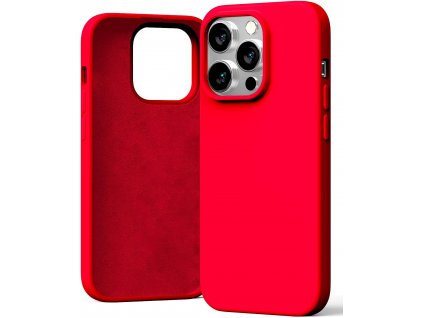 Ochranný kryt pro iPhone 14 Pro - Mercury, Silicone Red