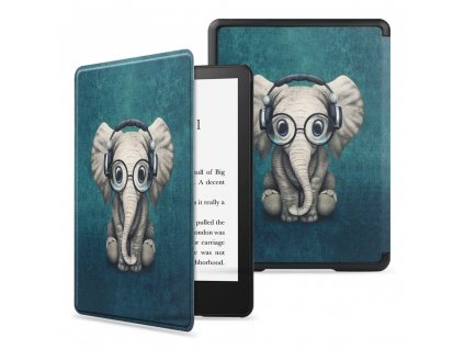 Pouzdro na Kindle Paperwhite 5 - Tech-Protect, SmartCase Happy Elephant