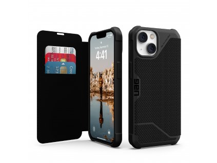 Ochranný kryt pro iPhone 14 - UAG, Metropolis Folio Kevlar Black