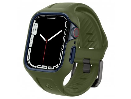 Řemínek s krytem pro Apple Watch 45mm - Spigen, Liquid Air Pro Green