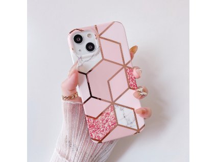 Ochranný kryt pro iPhone 14 - Geometric Pink
