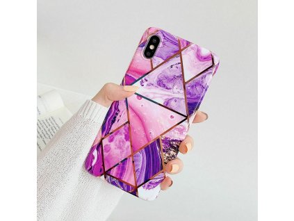 Ochranný kryt pro iPhone XS / X - Geometric Purple