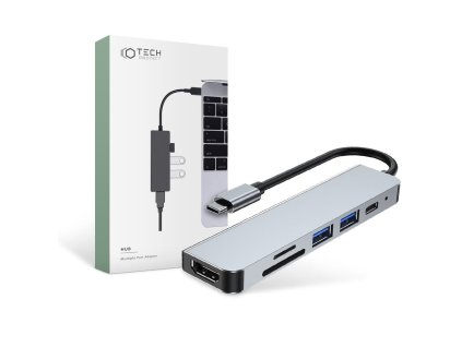 Redukce / adaptér USB-C - Tech-Protect, V4-HUB 6in1