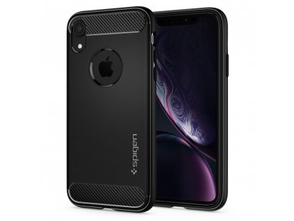 Ochranný kryt pro iPhone XR - Spigen, Rugged Armor Black