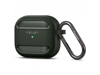 Pouzdro na sluchátka AirPods 3 - Spigen, Rugged Armor Green