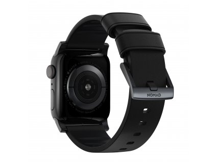 Kožený pásek / řemínek pro Apple Watch 42mm / 44mm / 45mm / 49mm - Nomad, Active Pro Black Black