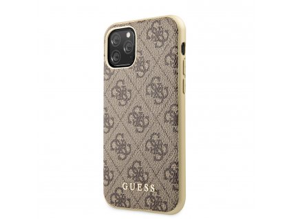 Ochranný kryt na iPhone 11 Pro - Guess, 4G Cover Brown